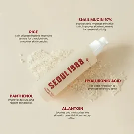 k-secret SEOUL 1988 Essence: Snail Mucin 97% + Rice - Gesichtsessenz 100 ml