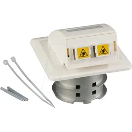 EFB-Elektronik EFB FO Datendose UP, 2 LC-D Kupplungen OS2 APC mit Shutter, integrierter Spleißhalt FTTHOUTLETSCSMAPC