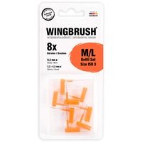 WINGBRUSH® Wingbrush Interdentalbürste Refill-Set 8 M/L (ISO 3) x Wechselbürsten + Reiseetui | Bekannt aus "Die Höhle der Löwen"