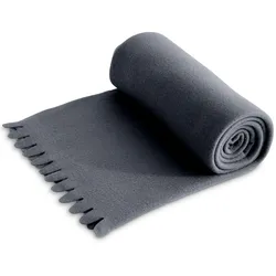 wometo WAVE Fleecedecke 120x160 cm – OEKO-TEX ca. 300g weiche Fleece Decke mit Wellenrand Anti-Pilling grau