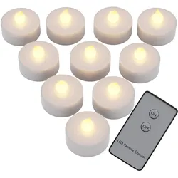 LED Teelichter 10er-Set Warmweiß Fernbedienung