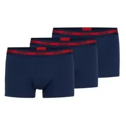 HUGO für Herren. 50492375 3er Pack Drilling Planet navy Boxershorts (XL), Heimtextilien, Baumwolle, Marine
