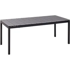 Beliani Tofane Gartentisch 198 x 90 x 77 cm Grau/Schwarz
