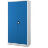 Jan Nowak Mehrzweckschrank, Blau, Grau, Metall, 90x185x45 cm Arbeitszimmer, Aktenschränke
