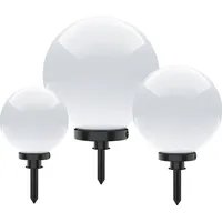 Selltec Kugelleuchte Kunststoff Ø 30, 40, 50 cm 3er Set weiß