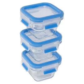 Emsa Clip & Close Frischhaltedose blau 10,6 x 6,9 cm 0,18 l 3-teiliges Set