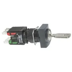 Schneider Electric XB6DGC5B Schlüsselschalter, rechteckig, Ø16, 2 Stellungen, Kunst.-Frontr., 1S+1Ö