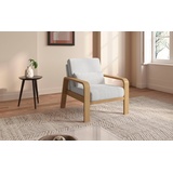 sit&more Sessel »Kolding«, Armlehnen aus Buchenholz in natur, verschiedene Bezüge und Farben beige