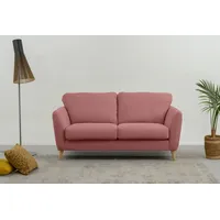Home Affaire 2-Sitzer HOME AFFAIRE "MARSEILLE Kompaktsofa 170 cm, Cord, Flachgewebe, Struktur, Webstoff", rosa (blush), B:170cm H:88cm T:90cm, 100% Polyester, Sofas, Massivholzbeine Eiche, Landhausstil, Wellenunterfederung