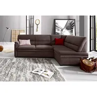 sit&more Ecksofa Pisa L-Form, mit Federkern, wahlweise mit Bettfunktion braun