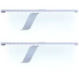Kalb Material Für Möbel LED Kleiderschrankleuchte Aufbauleuchte Schrankbeleuchtung Regalbeleuchtung, Setgröße:2er SET, Lichtfarbe:tageslichtweiss, Schalter:mit Fußschalter
