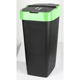 Heidrun EUROPL Schwingdeckeleimer 60 l Schwarz