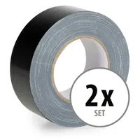 Stagecaptain DT-4850BK-PRO Gewebeband Klebeband Gaffa Tape 50m 2er Pack