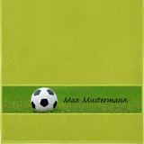 Erwin Müller Handtuch mit Namen - personalisiert - Motiv Sport - Fußball - viele Farben & Motive - Dusch-Handtuch - hellgrün - Größe 50x100 cm - persönliches Geschenk mit Wunsch-Name