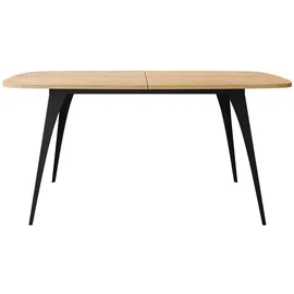 Mirjan24 Esstisch, Eiche, Holzwerkstoff, Oval,Oval, 160x76x90 cm, Esszimmer, Tische, Esstische