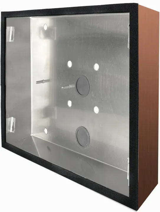 DoorBird D31TDH Aufputz Montagerückgehäuse Bronze-Optik als PVD Beschichtung, Edelstahl, gebürstet