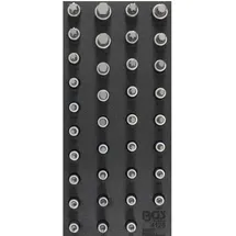 BGS Werkstattwageneinlage 1/3: Bit-Einsatz-Satz Antrieb Innenvierkant 12,5 mm (1/2 Innensechskant, T-Profil (für TX), Innenvielzahn (für XZN), Keil-Profil (für RIBE) 36 teilig
