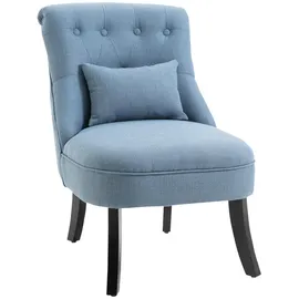 Homcom Relaxsessel Leinen 69 x 77 x 52,5 cm Blau