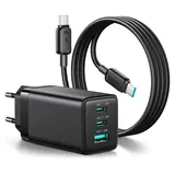 OEM Usb-a/usb-c-gan-wandladegerät (65 W) Mit 100-w-usb-c-kabel (1,2 M) - Schwarz