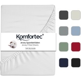 Komfortec Spannbettlaken Jersey 160 x 200 cm weiß