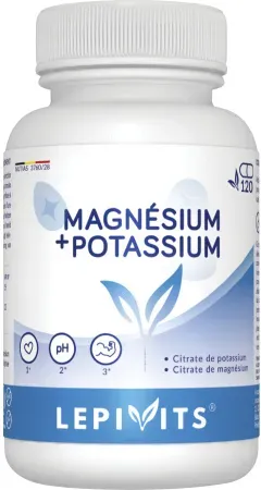 Lepivits Magnesium Plus Kalium Muskelfunktion Elektrolytgleichgewicht/Müdigkeit 120 Kapseln