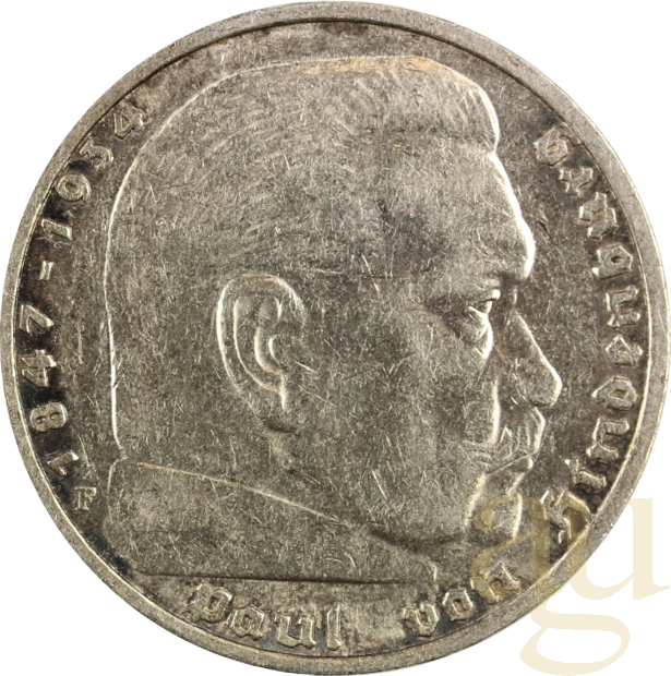 5 Reichsmark Silbermünze Hindenburg