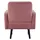 Paperflow Sessel LISBOA Stoff 1 St. 3660141954418 70 x 70 x 70 cm Rosa/Schwarz