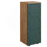 Vicco Midischrank Irma Goldkraft Eiche/Grün 30 x 81 cm mit 1 Schublade 2 Fächer Badezimmer