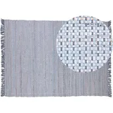 Beliani Teppich grau 160 x 230 cm Kurzflor BESNI