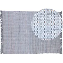Beliani Teppich grau 160 x 230 cm Kurzflor BESNI