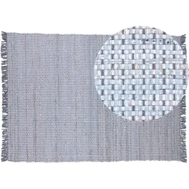 Beliani Teppich grau 160 x 230 cm Kurzflor BESNI