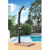 Solardusche gebogen, ca. 20 Liter inkl. Ablage