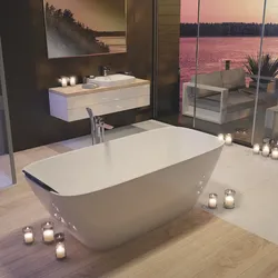 Hoesch Badewanne „Lasenia“ für barrierefreie Bäder freistehend oval 190 × 90 cm in Weiß