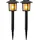 StarTrading Solarleuchte Kunststoff 7,5x23 cm 2er Set schwarz