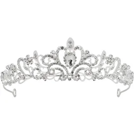 Boland - Tiara Königin, Haarband, Krone, Diadem, Prinzessin, Zubehör für Hochzeit, JGA und Karneval