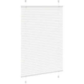 vidaXL Plissee Weiß 85x100 cm Stoffbreite 84,4 cm Polyester