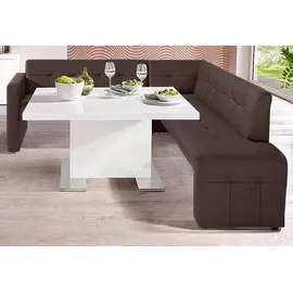 exxpo - sofa fashion Essbank EXXPO - SOFA FASHION "Barista, bequem und elegant, hohe Bodenfreiheit", braun, B:245cm H:83cm T:159cm, Luxus-Microfaser (100% Polyester), Sitzbänke, Essbank, Eckbank Barista bequem und elegant, hochwertige Detailverarbeitung