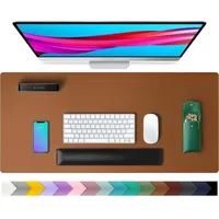 Schreibtischunterlage, Schreibtischmatte aus PU-Leder, Mauspad, rutschfester Schreibtischschutz, wasserdichte Schreibtisch-Schreibunterlage für Büro