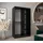abiks möbel Schwebetürenschrank MONACO 120 x 200 x 62 cm Schwarz/Weiß