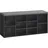 VASAGLE Schuhregal 30 x 104 x 48 cm gepolstert ebenholzschwarz / ebenholzschwarz
