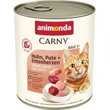 Animonda Carny Adult Huhn, Pute + Entenherzen 6 x 800 g