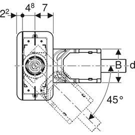 Geberit Rohbauset CleanLine für Höhe 65mm, zu Duschrinne