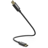 Hama Ladekabel USB-C® Stecker, USB-C® Stecker 0.20m Schwarz