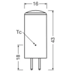 Osram LED-Pinlampe 4058075607224 4 W GY6.35 warmweiß 1 St.