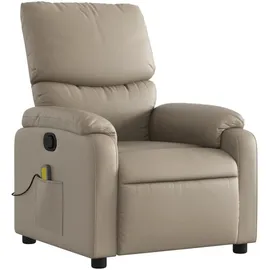 vidaXL Massagesessel Cappuccino-braun Kunstleder 99 x 99 x 0 cm Braun mit Fernbedienung