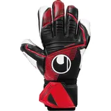 Uhlsport Powerline Supersoft Torwarthandschuhe, schwarz/rot/weiß,