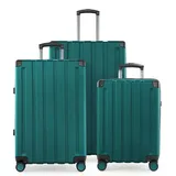 HAUPTSTADTKOFFER Q-Damm - Kofferset 3-teilig, Gepäck-Set (S+M+L) Koffer Hartschale robust, 4 Rollen Erweiterung, Kabinentrolley + Aufgabegepäck, ...