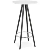 KADIMA DESIGN Stehtisch, Holz, Metallfußstütze, Ø 60 cm, Esszimmer, Barmöbel, Bartische