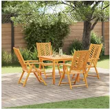 vidaXL Gartenstuhl Recliner 57 x 71 x 90 cm braun 4 St.
