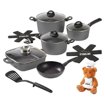 STONELINE Kochgeschirr-Set 15-tlg. 18 cm rund + 20 cm rund + 24 cm rund